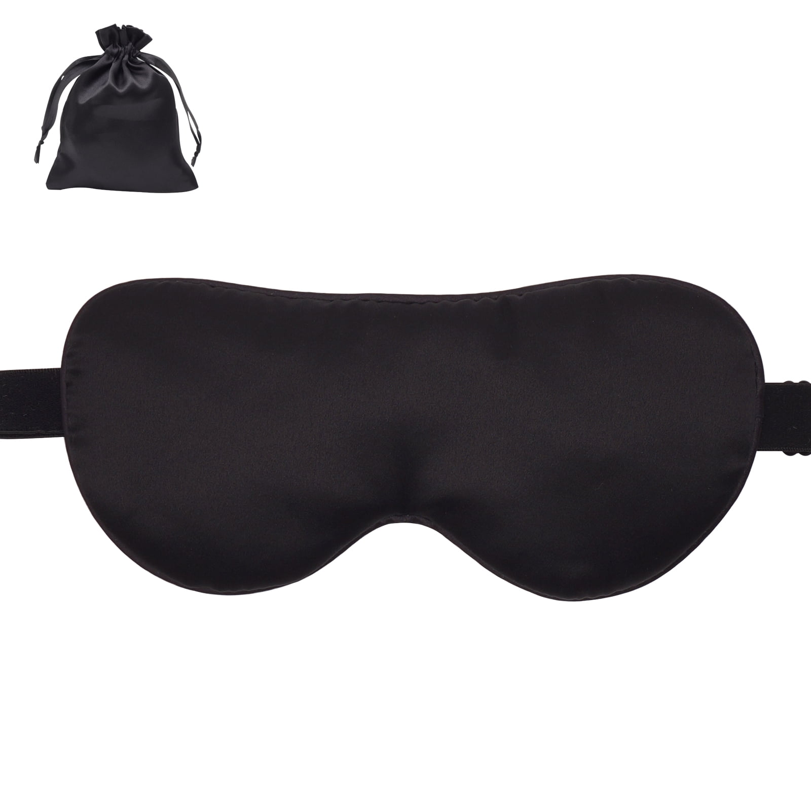 19 Momme Sleeping Eye Mask 100% Pure Mulberry Silk Blackout Sleep Masks Soft Blindfold with Adjustable Strap for Men Women