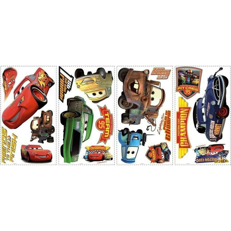 19 New CARS WALL DECALS Lightning McQueen & Mater Stickers Disney