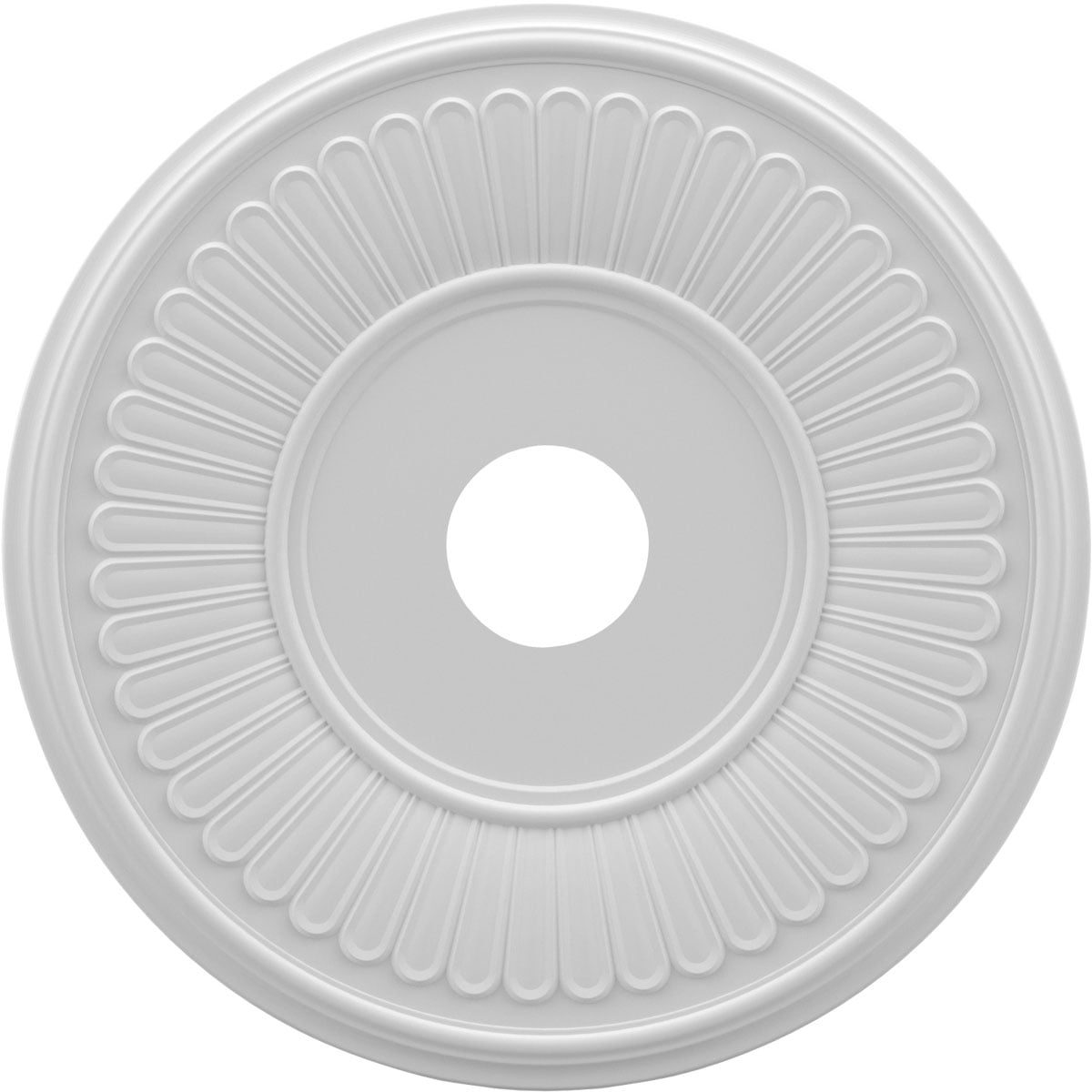 Berkshire 19'' White Thermoformed PVC Ceiling Medallion