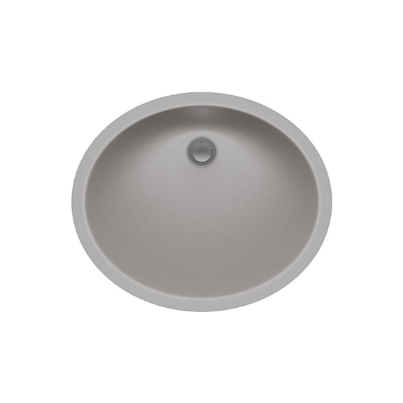 19" Oval Quartz Vanity Bathroom Sink, Galaxy Concrete Drop-In Sink, Undermount Bathroom Sink, Granite Vanity Basin by Lexicon Platinum LP-V210-C