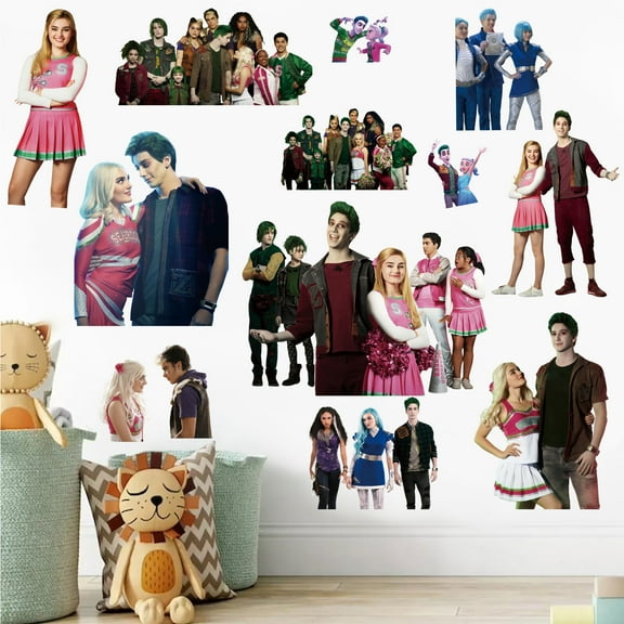 19 PCS For Zombie Movie For High Wall Stickers,Cartoon Character Wall Decals for Living Room, Bedroom, Playroom Decor for Boy Girls Decorations 4 Sheets Set, 9.84x17.72 Inch