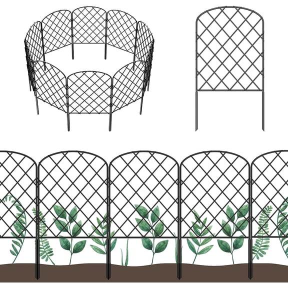 Oumilen 19-Panel Toast Shape 20ft Connecting Garden Fence, 24" x 13" Each