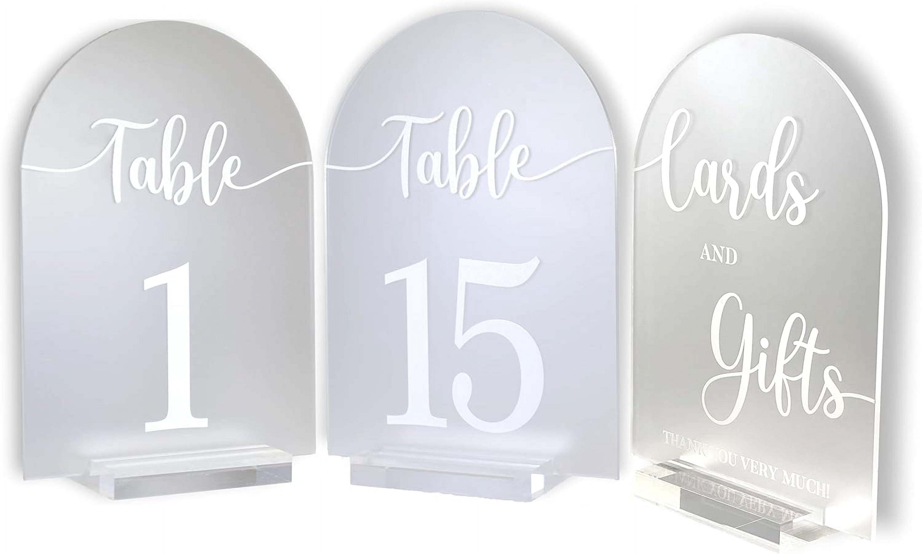 15 Pcs Rose Gold Metal Table Number Stands 1-15 - 8 Inch Tall With Heavy Base For Weddings, Parties, Banquets & Events