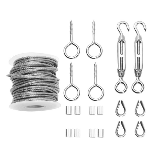 19 Pcs Stainless Steel Wire Rope Stainless Steel Cable Deck Railing