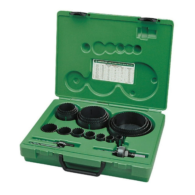 Greenlee Hole Saw Kit,Saw Range 7/8" to 21/2" 890