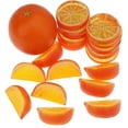 thumbnail image 1 of 19 Pieces Artificial Orange & Slices Blocks Simulation Fruits Model Realistic Orange Home Decoration Fake Fruit Model for Party Kitchen Wedding Ornament, 1 of 3