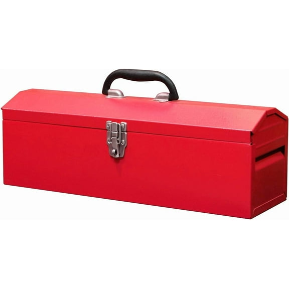 19" Portable Toolbox Red Parts Management Tools Storage Box