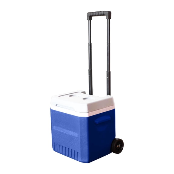 19 QT Wheeled Cooler - Hard-Sided Insulated Ice Chest with Heavy-Duty Wheels & Handle for Camping, Tailgating, Beach & Outdoor Adventures