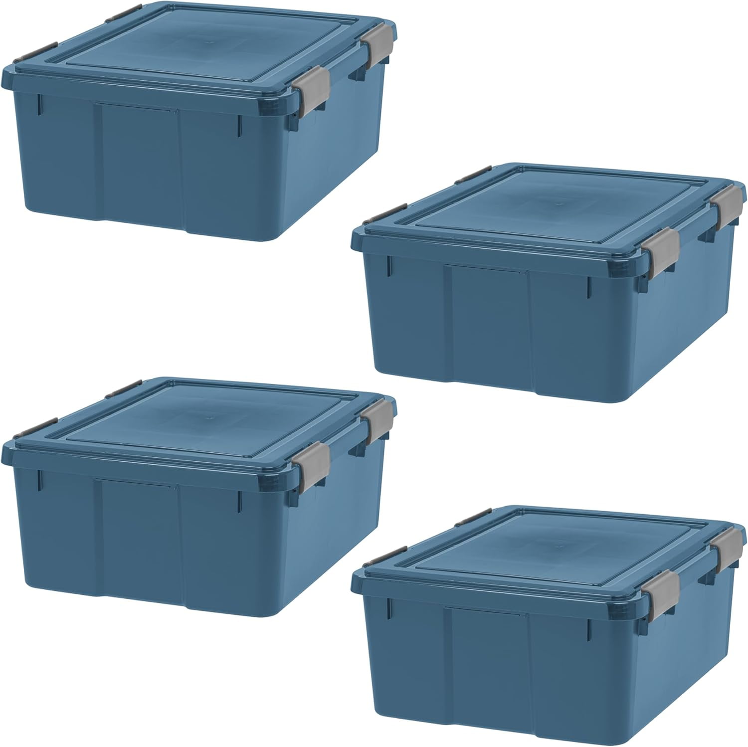 19 Qt EcoFriendly Storage Bins with Lids, 6 Pack, BPAFree Plastic