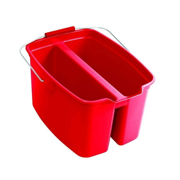 19 Qt. Red Plastic Double Bucket
