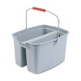 thumbnail image 1 of 19 Quart Double Utility Pail, 18 x 14 1/2 x 10, Gray Plastic, 1 of 2