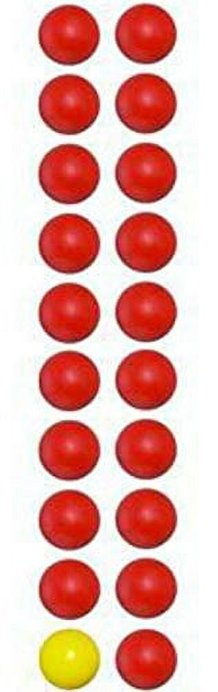 19 RED & 1 Yellow Hungry Hungry Hippos Game - 20 Replacement Glass Marbles Balls