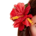 thumbnail image 1 of Red Hawaiian Flower Hair Clip Adult Costume, 1 of 4