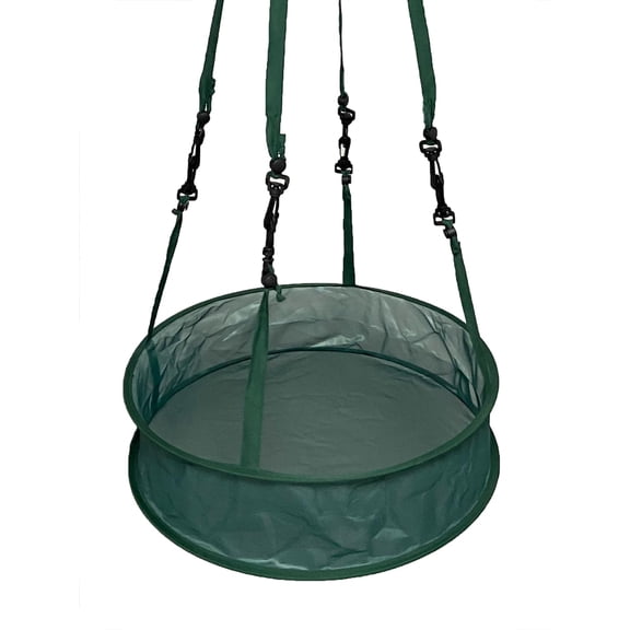 19" Seed/Shell Catcher for Bird Feeders Platform 19 x 19 x 4 inches Birdseed Hoop Outdoor Garden Hanging Tray (Green)