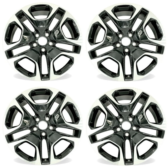 19" Set of 4 19x7.5 Machined Black Wheels for Toyota RAV4 2019-2024 OE Style Replacement Rim
