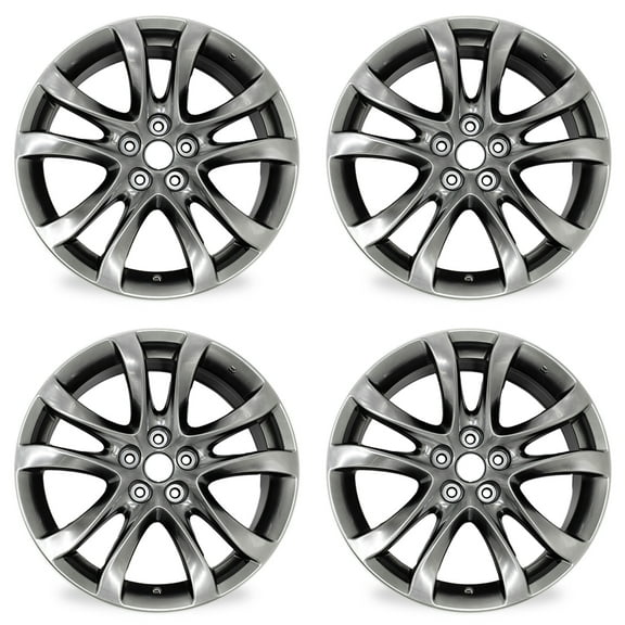 19" Set of 4 New 19x7.5" Automotive Rim Wheels for Mazda 6 2014 - 2017 Dark Hyper Silver OEM Design Replacement