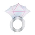thumbnail image 1 of 19" Silver and Pink Hen Stag Women Adult Inflatable Diamond Ring Halloween Costume Accessory - One Size, 1 of 2
