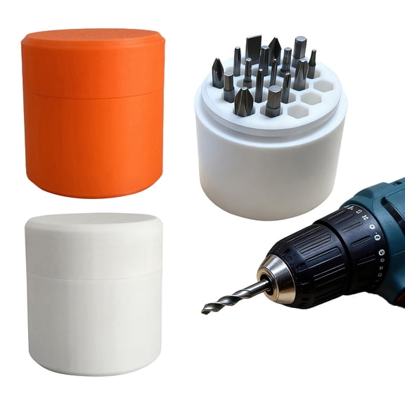 19-Slot Bit Organizer Drill Bit Storage Box with Lid Honeycomb Hex Key And Screwdriver Bit Holder for Easy Access Garage Workshop Use