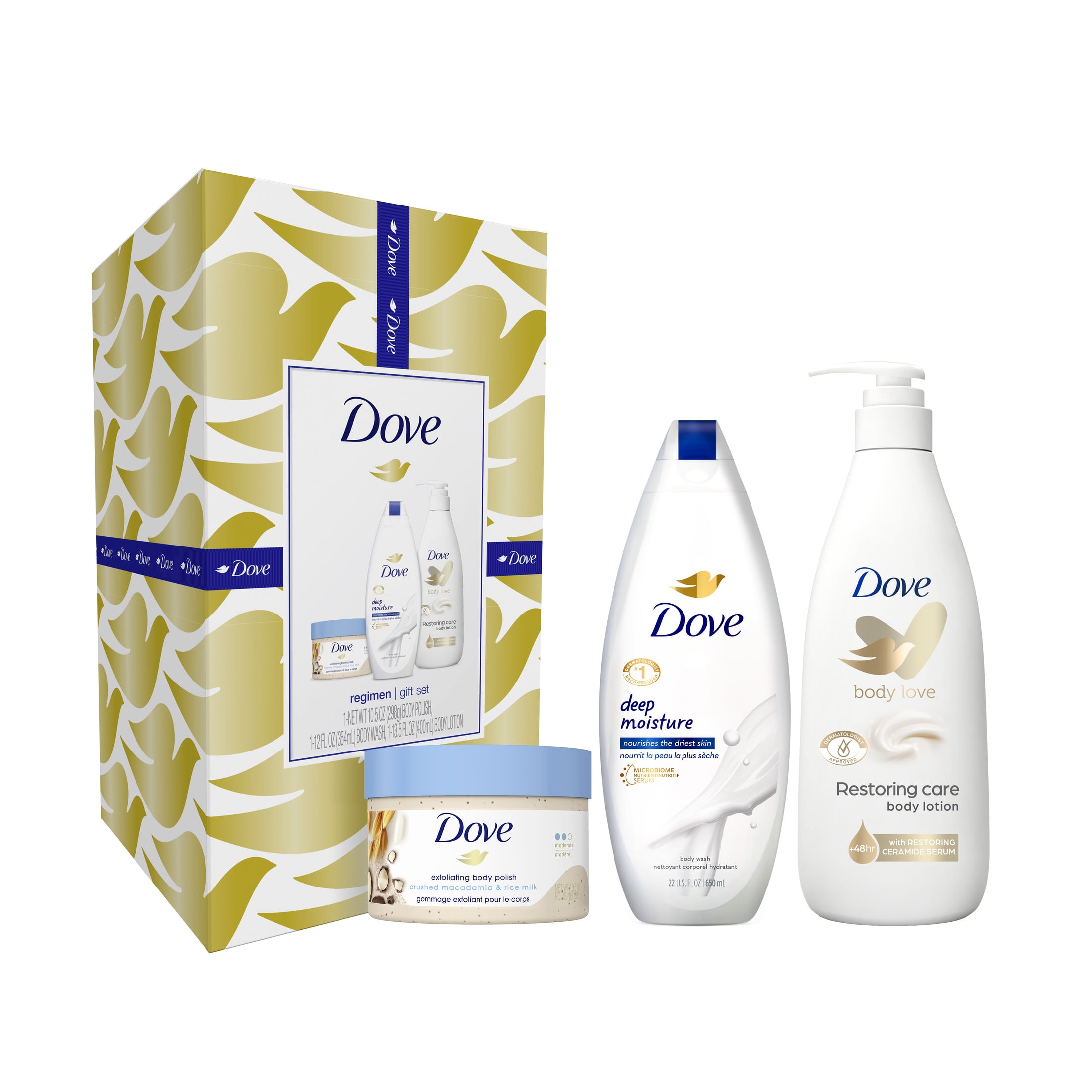 19 VALUE) Dove Skincare Gift Set with Polish, Body Wash & Lotion, 3 - Walmart.com