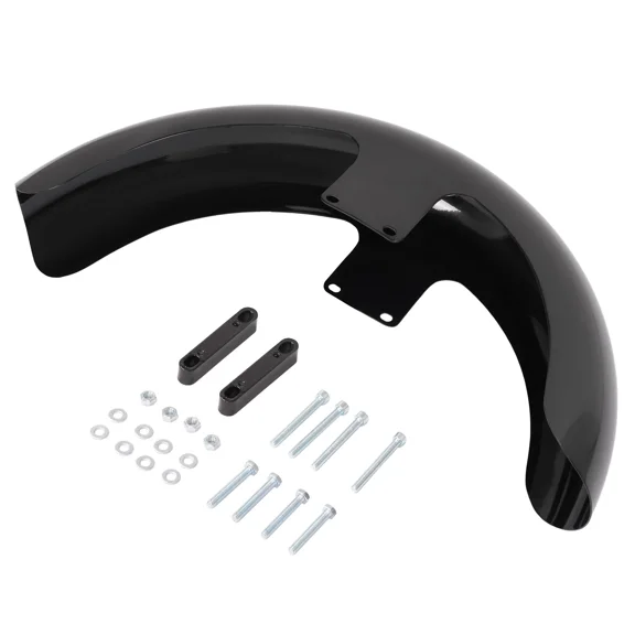 19" Wrap Front Fender Gloss Black for Harley Touring Road Glide Street Electra Glide Models