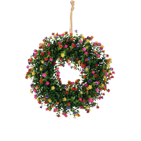 19 Wreath Summer Decorative for Wall Window Door Wedding Easter Multicolor