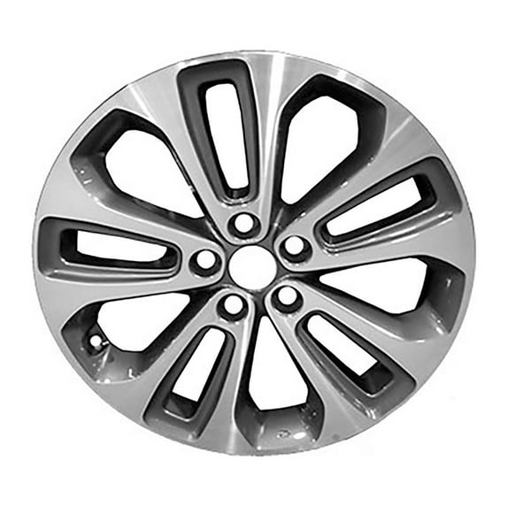 19 X 7.5 Reconditioned OEM Aluminum Alloy Wheel, Machined and Medium Charcoal, Fits 2014-2015 Kia Sorento