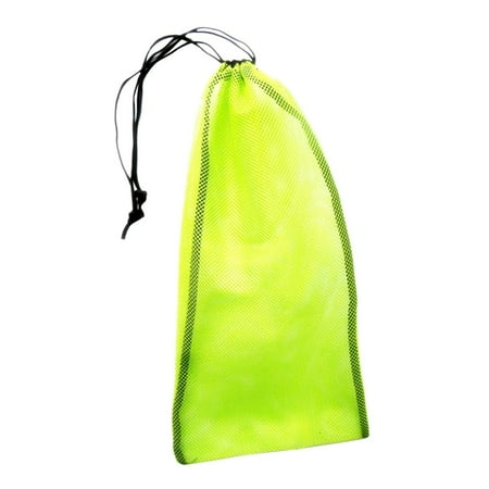 19'' X 9'' Durable Drawstring Mesh Bag Storage Pouch Carry Sack For SCUBA Snorkeling Diving Gear Flippers Goggles Swimming Accessories Yellow