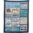 thumbnail image 1 of 19 Year Old Boy Birthday Gift, Super Soft and Warm Happy Birthday Blanket, Digital Heartwarming Sentences Creative Design Ideal Gifts for 19th, 50"x60", 1 of 5