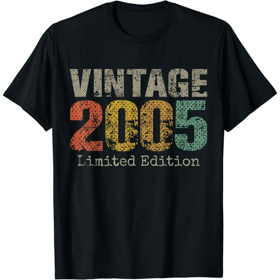 19 Year Old Gifts Vintage 2005 Limited Edition 19th Birthday T-Shirt mens t shirt，black，women，funny，misfits，men，journey