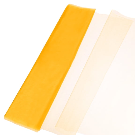 19" by 10.9 Yard Tulle Fabric Backdrop Curtains for Decor Wedding Crafts Birthday Party Supplies, Dark Yellow