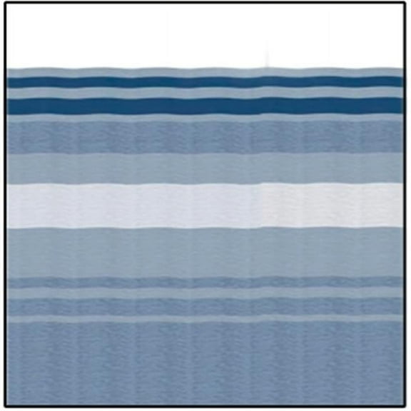 19 ft. 2 in. Ocean Blue Dune Stripe White Weatherguard