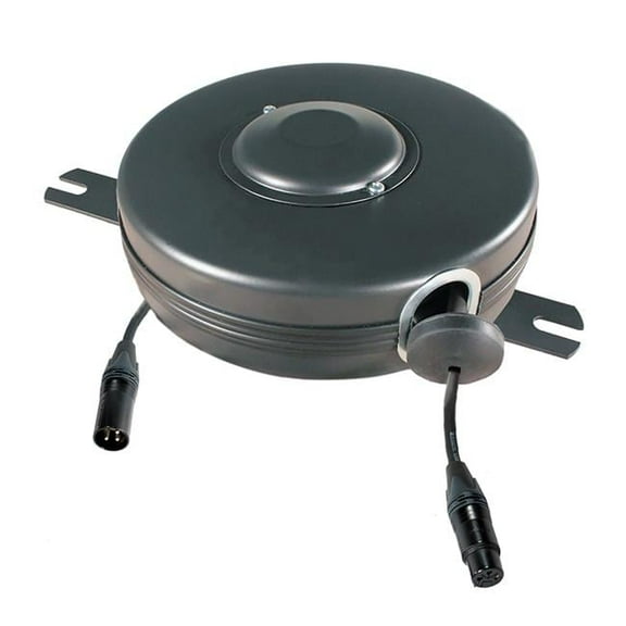 19 ft. Retractable Female XLR Cable Reel - Black