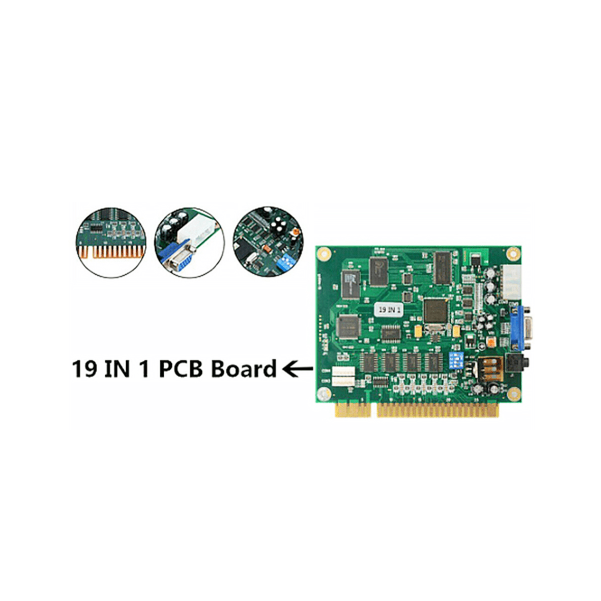 19 in 1 Classic Game Board VGA Output Game Board Durable for Jamma