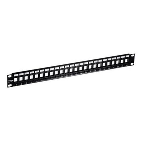 19 in. 24-Port Rack Mount Keystone 1U Patch Panel
