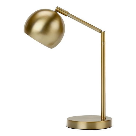 19 in. Lighting Metal & Shade Contemporary Table Lamp, Gold