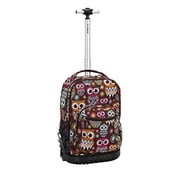 19 in. Rolling Backpack Multipurpose Suitcase - Owl