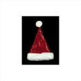 thumbnail image 1 of 19 in. Sparkling Red And White Metallic Sequin Glitter Christmas Santa Hat - Adult Size, 1 of 1