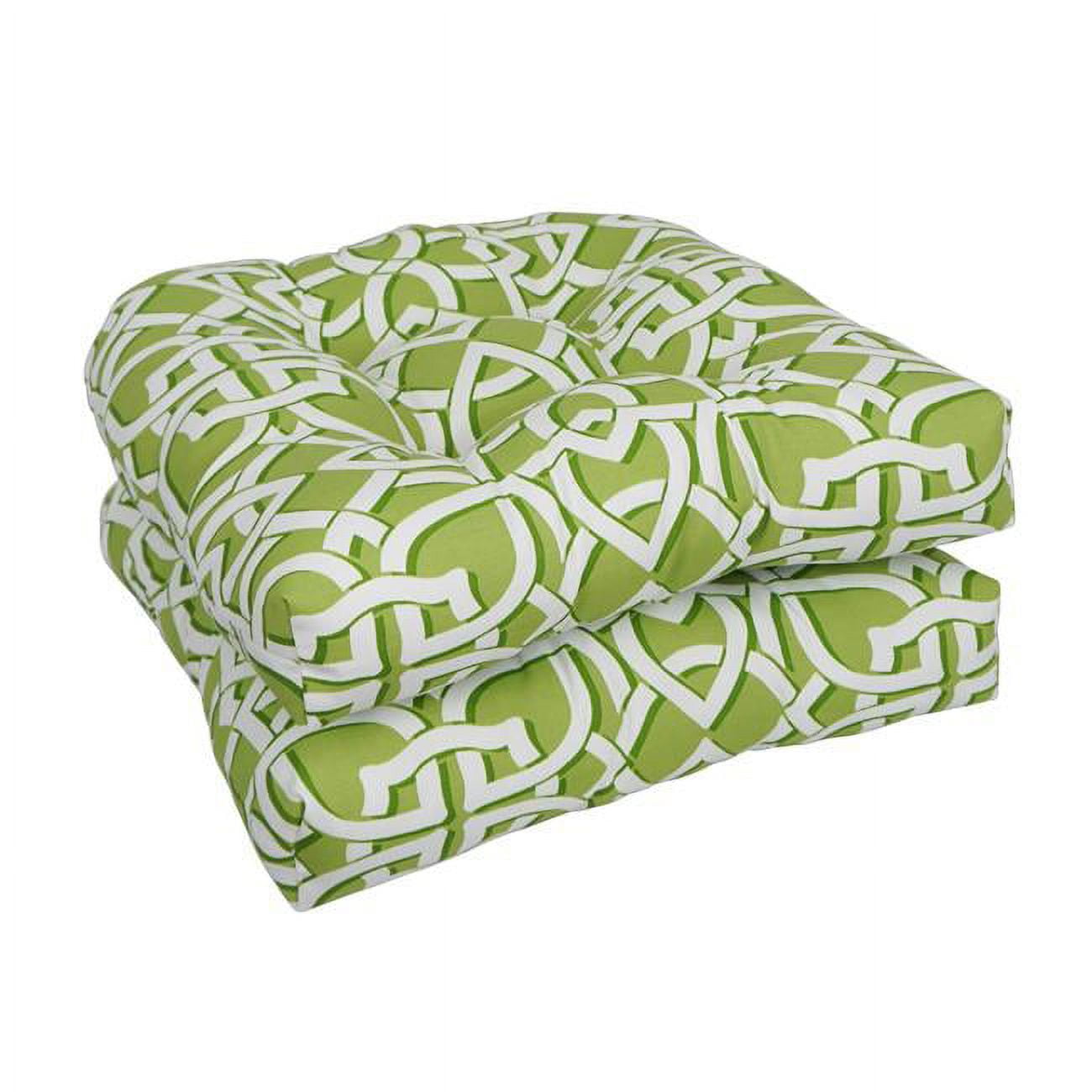 19 in. UShaped Outddor Dining Chair Cushions, Greystone Willow Set