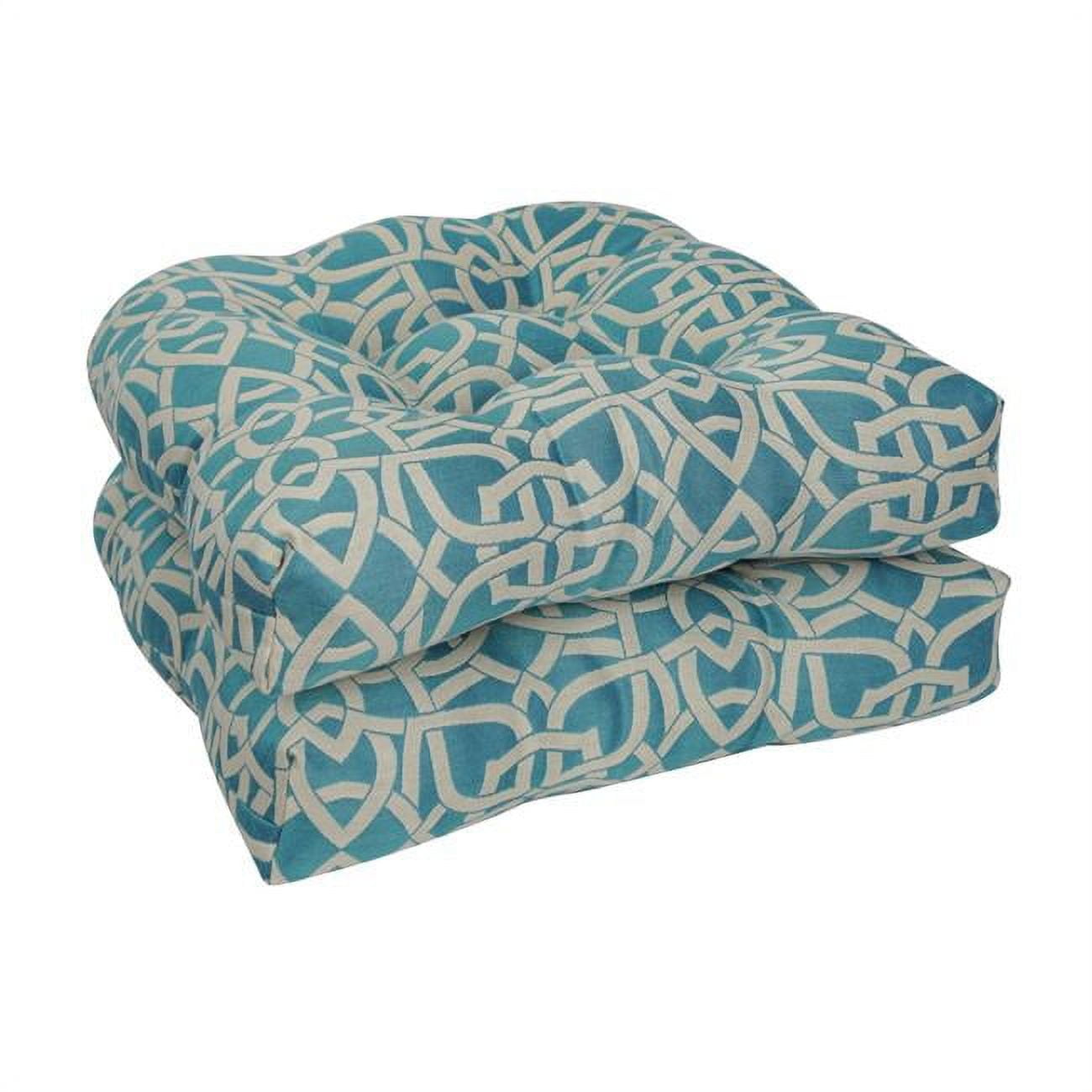 19 in. UShaped Premium Outdoor Tufted Dining Chair Cushions, Dolan