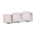 thumbnail image 1 of 19 in. Wrap Three-Light Bath Vanity Wall Light, Polished Chrome, 1 of 1