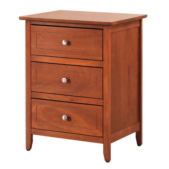 19 - inch Breadth - Three Drawers for Items - Bedroom Arrangement - Warm Oak Finish Fit