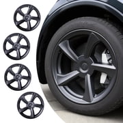 19-inch Hubcaps Wheel Skin Covers Compatible with 2025 2026 Tesla Model Y Juniper, Durable ABS Plastic Rim Covers Set of 4, Fit for Standard Wheels - Snap On Tire Cover Replacement