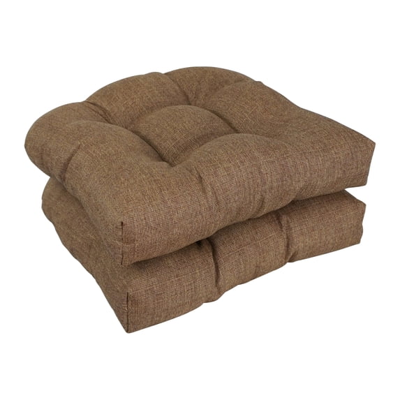 19-inch Premium Olefin Outdoor Chair Cushions (Set of 2) - Saba Sand