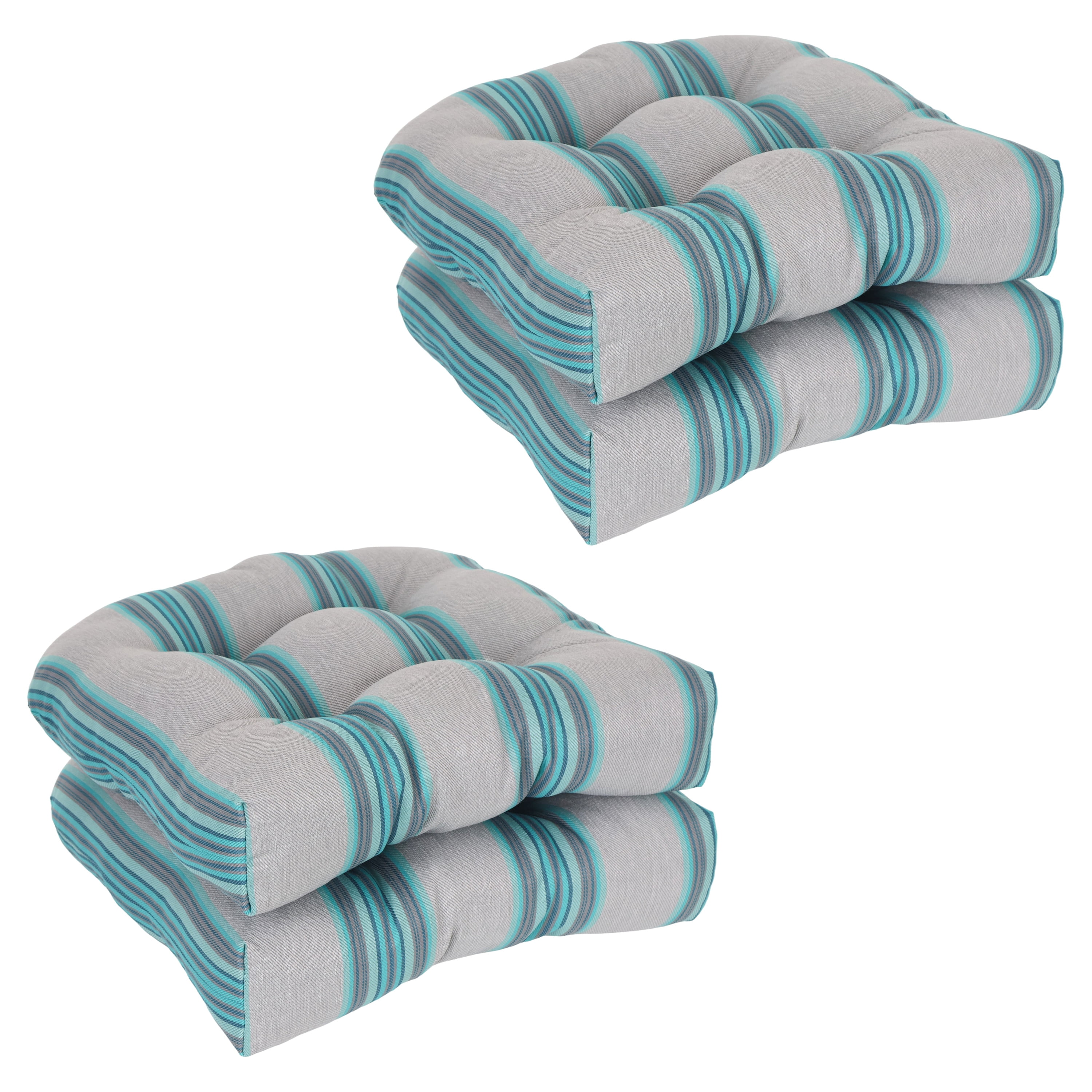 19-inch Premium Olefin Outdoor Chair Cushions (Set of 4) - Copley Opal