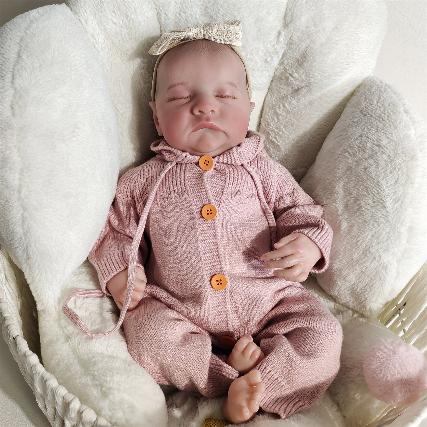 Sleeping Reborn Baby Dolls outlet Girls 20Inch Preemie Lifelike Soft Vinyl with Veins