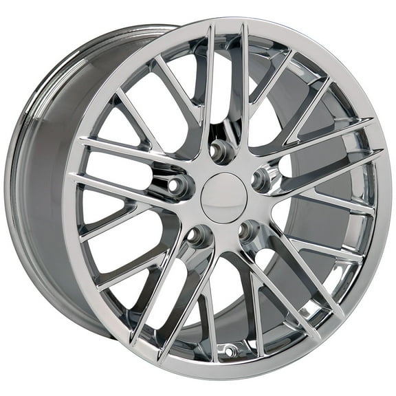 19 inch Rim fits 05-13 Chevy Corvette (Rear) C6 ZR1 Style Chrome Aluminum Wheel