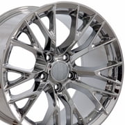 19 inch Rim fits 2005-2013 Chevrolet Corvette C7 Z06 Style Chrome 19x10 Wheel Direct Fit