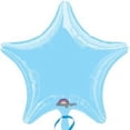 thumbnail image 1 of 19 inch Star - Metallic Pearl Pastel Blue Anagram Foil Mylar Balloon - Party Supplies Decorations, 1 of 9