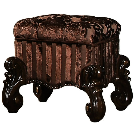 19 - inch Tall Brown Stool - Fully Padded Softness - Bedroom Vanity Place - Reliable Support