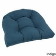 thumbnail image 1 of 19-inch U-Shaped Twill Tufted Dining Chair Cushion - Indigo, 1 of 2
